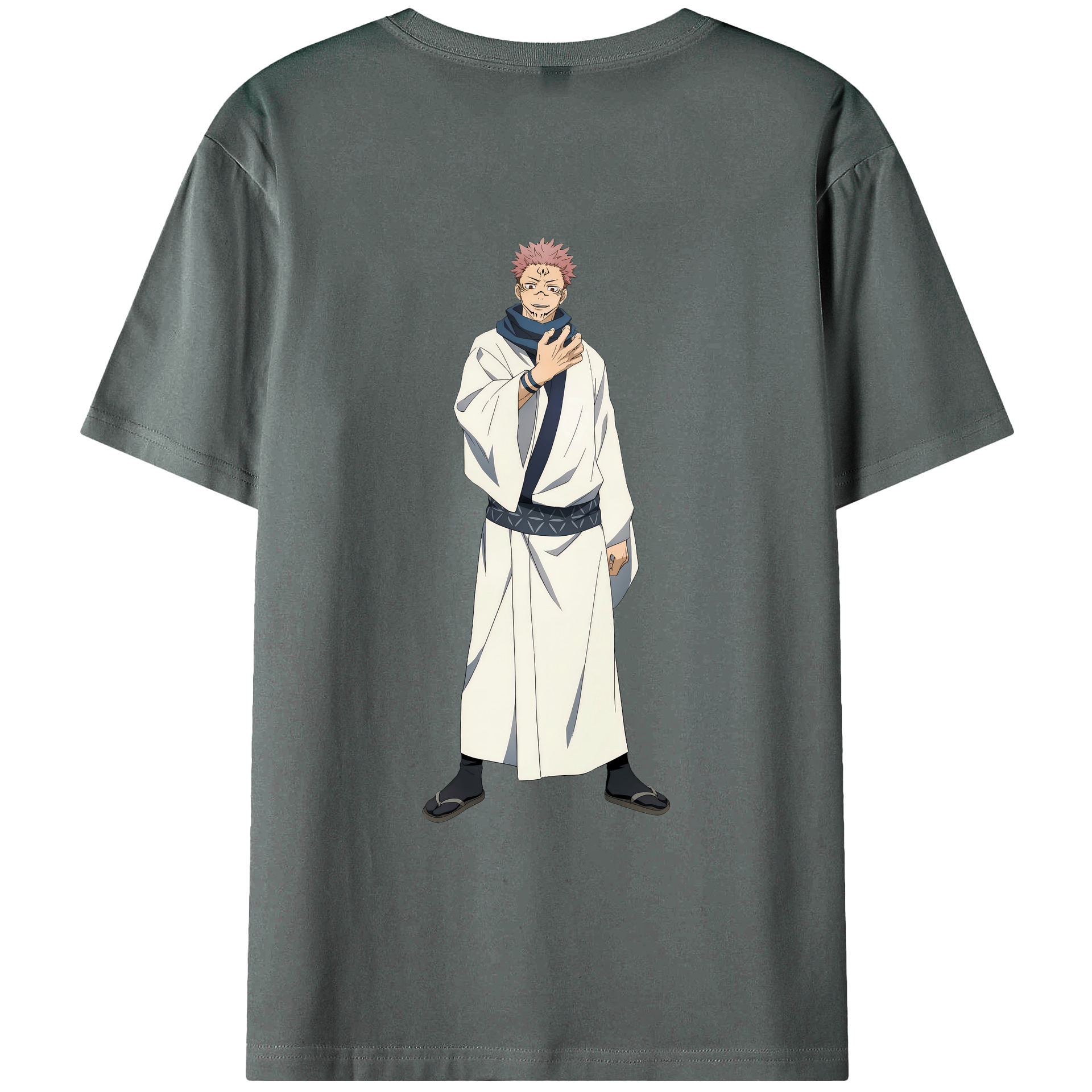 （画像用） 呪術廻戦 Jujutsu Kaisen 綿100％ メンズ半袖Tシャツ（バックプリント） 通気性